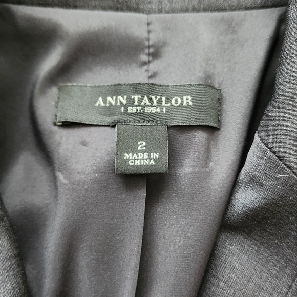 ANN TAYLOR Blazer Dark Gray Womens Size 2 - Picture 6 of 9
